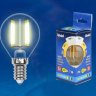 Филаментная лампа E14 5W 3000К (теплый) Multibright Uniel LED-G45-5W-WW-E14-CL-MB GLM10TR (UL-00002369) 