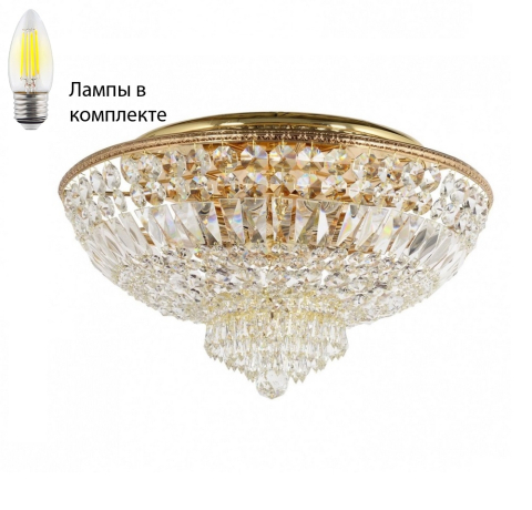Потолочная люстра с лампочками Arti Lampadari Eterno E 1.2.55.600 G+Lamps 