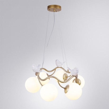 Люстра подвесная с лампочками Arte lamp A9712LM-6SG+Lamps 