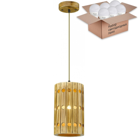 Подвесной светильник с лампочкой Velante 542-706-01+Lamps E27 P45 