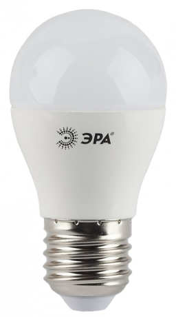 Лампа светодиодная ЭРА E27 7W 2700K матовая LED P45-7W-827-E27 Б0020550 