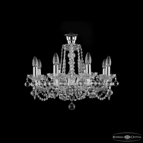 Подвесная люстра Bohemia Ivele Crystal 1402 1402/8/195 Ni Balls Tube 