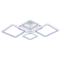 Светодиодная диммируемая люстра с ПДУ Profit Light 8015/2+2 WHT 88W+12W RGB