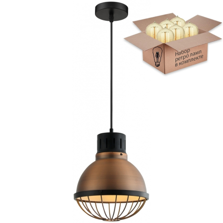 Светильник с ретро лампой Velante 389-506-01+Retro Lamps 