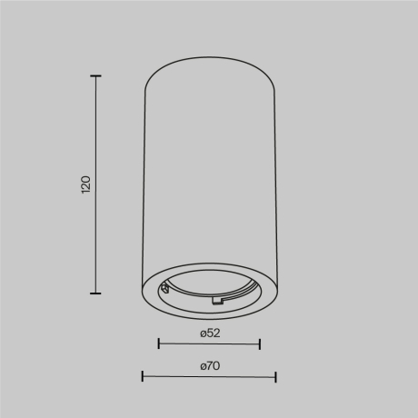 Потолочный светильник Technical C003CW-01W-1 Conik gyps 