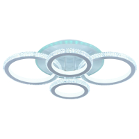 Люстра потолочная светодиодная с пультом ДУ Profit Light 8017/2+2 WHT 168W+8W RGB