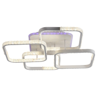 Светодиодная диммируемая люстра с ПДУ Profit Light 8026/4 WHT A 120W+8W RGB