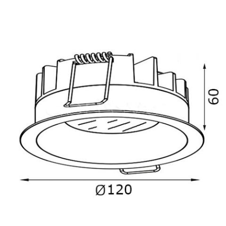 Встраиваемый светильник Italline IT06-6012 black 3000K 