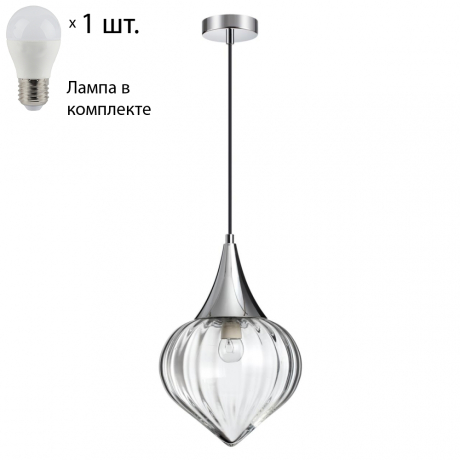 Подвесной светильник с лампочкой Odeon Light Kesta 4949/1+Lamps E27 P45 