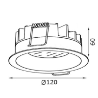 Встраиваемый светильник Italline IT06-6012 black 4000K