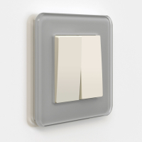 Выключатель двухклавишный проходной (айвори матовый) Werkel W1122062