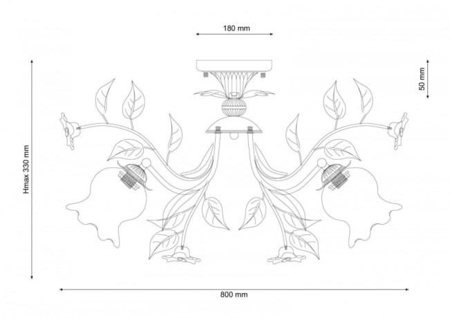 Потолочная люстра Lucia Tucci Fiori Di Rose 114.8 
