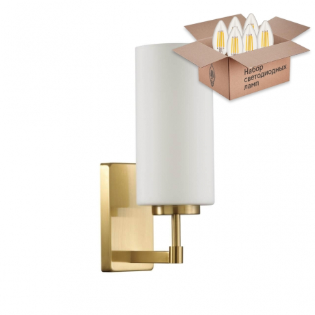 Бра Odeon Light Kasali с лампочкой 4990/1W+Lamps E27 Свеча 