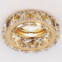 Витринный образец!  <161957> Встраиваемый светильник Ambrella light Crystal K112 CL/G