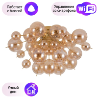 Люстра потолочная Arte lamp MOLECULE с Алисой A8313PL-5GO-A