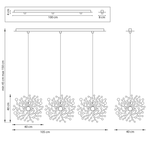 Люстра подвесная Extra Lightstar L3PL721132 