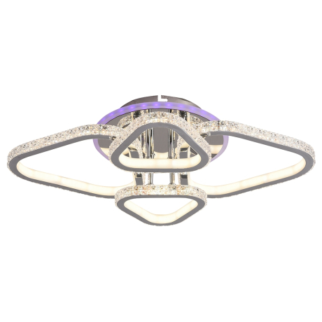 Светодиодная диммируемая люстра с ПДУ Profit Light 8042/2+2 CHR 