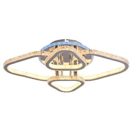 Светодиодная диммируемая люстра с ПДУ Profit Light 8042/2+2 CHR 