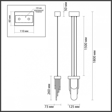 Подвесной светодиодный светильник Odeon Light Exclusive Hightech Foros 5438/12L 