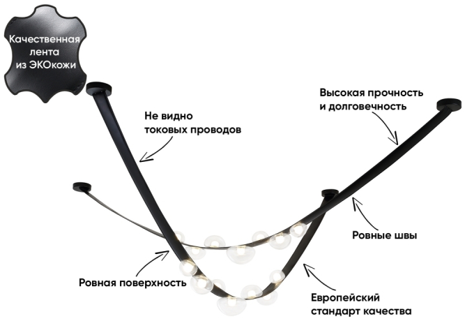 Подвесной светильник Crystal Lux BOSQUE SP7 L3000 BLACK/TRANSPARENT 