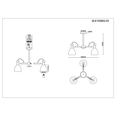 Люстра на штанге Balcamo Evoluce SLE103802-03 