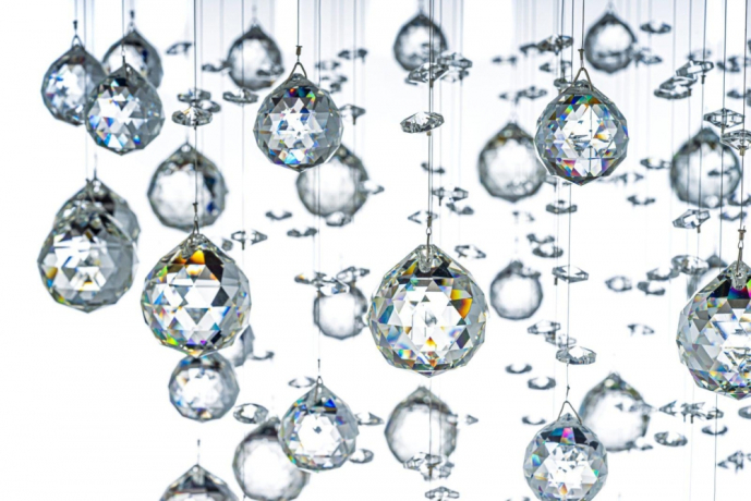 Люстра каскадная с Led лампочками в комплекте Arti Lampadari Flusso H 1.4.55.615 N+Lamps 