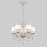 Подвесная люстра Eurosvet 10054/5 белый с золотом/прозрачный хрусталь Strotskis 