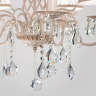 Подвесная люстра Eurosvet 10054/5 белый с золотом/прозрачный хрусталь Strotskis 