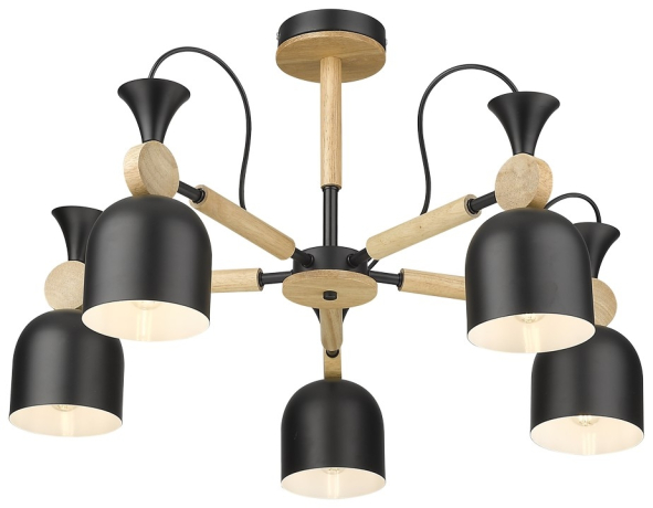 Люстра на штанге с лампочками Velante 225-023-05+Lamps E27 P45 