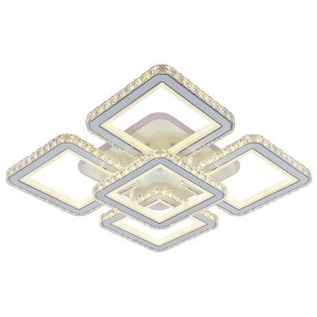 Светодиодная диммируемая люстра с ПДУ Profit Light 8048/4+1 WHT 300W+10W RGB 