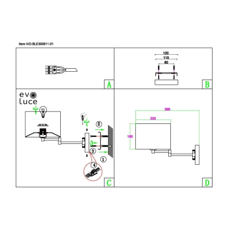Бра Evoluce Brescia SLE300511-01 