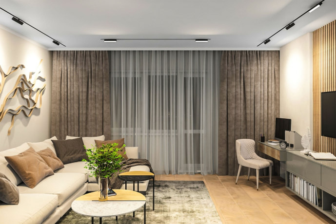 Однофазный LED светильник 9W 3000-6000К для трека с поддержкой ''Алиса'' Smart Denkirs DK8009-BK 