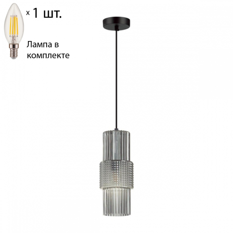 Подвесной светильник Odeon Pimpa с лампочкой 5016/1+Lamps E14 Свеча 