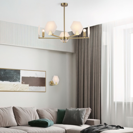 Люстра на штанге 60158/5 латунь Eurosvet (a065049) 