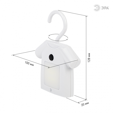 Светодиодный светильник ночник Эра NLED-485-1W-SW-W (Б0049343) 