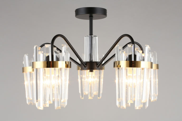 Люстра на штанге с лампочками Omnilux OML-67717-05+Lamps 