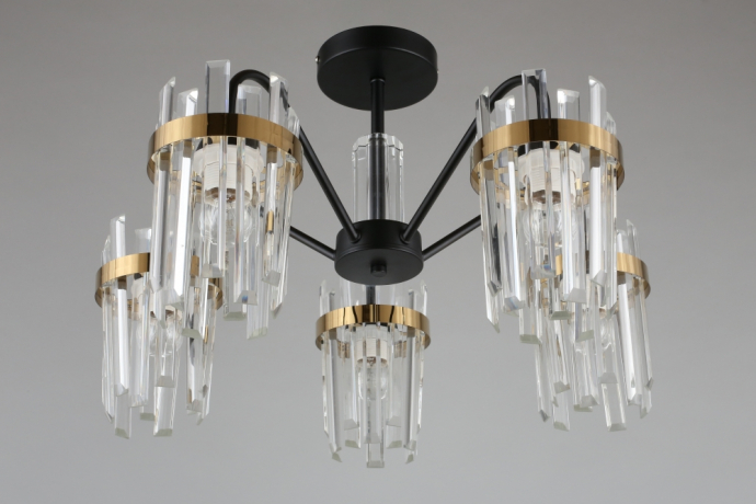 Люстра на штанге с лампочками Omnilux OML-67717-05+Lamps 