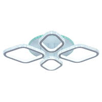 Светодиодная диммируемая люстра с ПДУ Profit Light 8044/2+2 WHT 160W+8W RGB