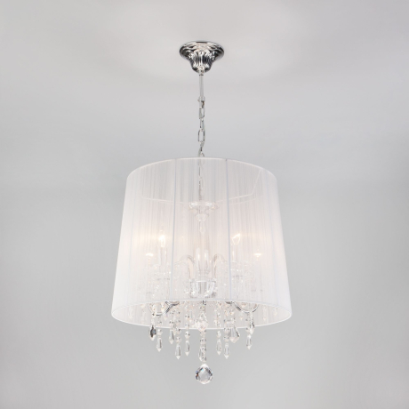 Подвесная люстра Eurosvet 2045/5 хром/белый 