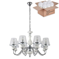 Подвесная люстра Crystal Lux с лампочками Betis SP-PL8+Lamps E14 P45