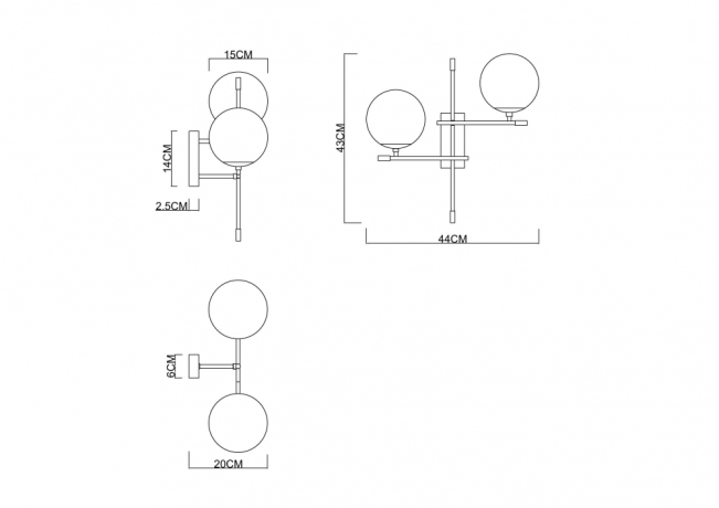 Бра Arte lamp Arkab A2225AP-2BK 
