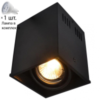 Светильник с лампочкой Arte Lamp Cardani A5942PL-1BK+Lamps Gu10
