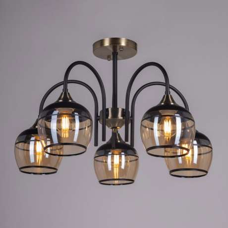 Люстра на штанге с лампочками DeMarkt 315015605+Lamps 