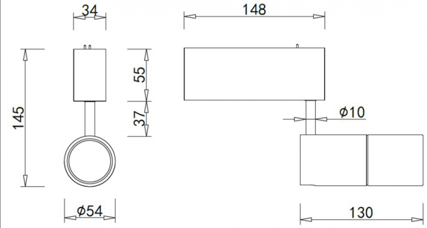Трековый светильник 10W 4000К для магнитного шинопровода Heck Donolux DL18789/01M White 4000K 