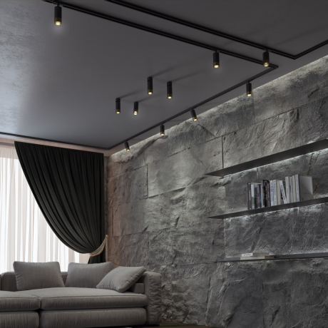 Однофазный светильник для шинопровода со светодиодной лампочкой GU10, комплект от Lustrof. №369534-647295 