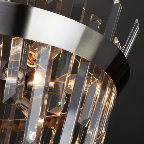 Светильник на штанге TK Lighting Steccato 10111/5 сатин-никель/прозрачный хрусталь Strotskis 