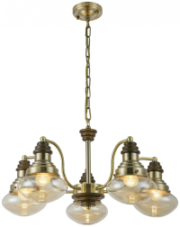 Подвесная люстра с лампочками Velante 306-503-05+Lamps E27 P45