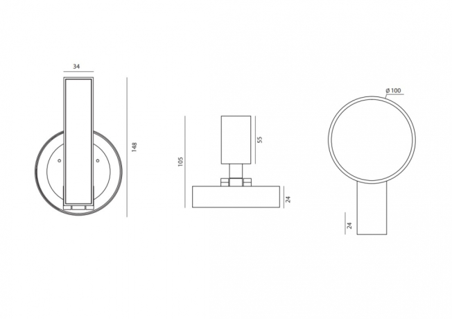 Трековый светильник 12W 3000К для магнитного шинопровода Mon Donolux DL18791/Black Bronze 12W 
