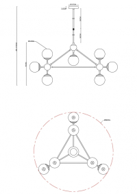 Люстра на штанге Arte lamp Bolla A1664SP-10BK