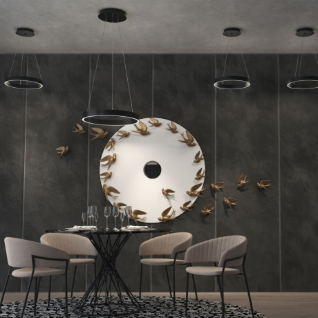 Подвесная диммиремая люстра с пультом ДУ Novotech Iter 358959 